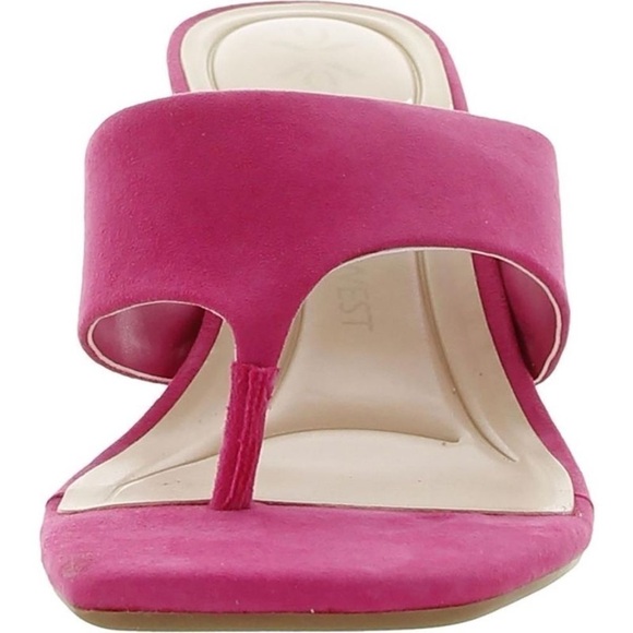 NINE WEST Womens Pink Shock Comfort Breathable Non-Slip Gelina Square Toe Block - Picture 3 of 12